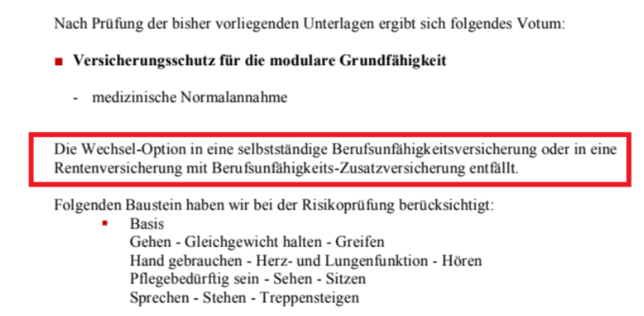 Ausschluss BU Option fürs Kind Alte Leipziger Ausschluss BU Option fürs Kind Alte Leipziger