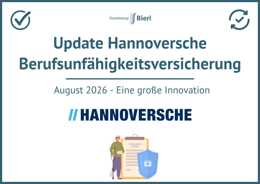 Update Hannoversche Berufsunfähigkeitsversicherung August 2026 Update Hannoversche Berufsunfähigkeitsversicherung August 2026