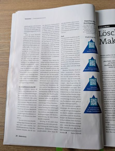 Presseartikel Pfefferminzia Kombination Berufsunfähigkeitsversicherung und Altersvorsorge Finanzberatung Bierl Presseartikel Pfefferminzia Kombination Berufsunfähigkeitsversicherung und Altersvorsorge Finanzberatung Bierl