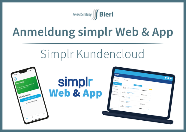 Anmeldung Simplr App & Web