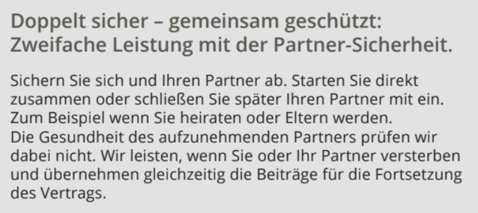 Partner Sicherheit Dortmunder Risikolebensversicherung