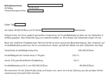 10 26 Schaden Prokundo Private Unfallversicherung 10 26 Schaden Prokundo Private Unfallversicherung
