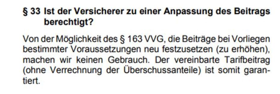 Verzicht Paragraph 163 Bayerische Berufsunfähigkeitsversicherung