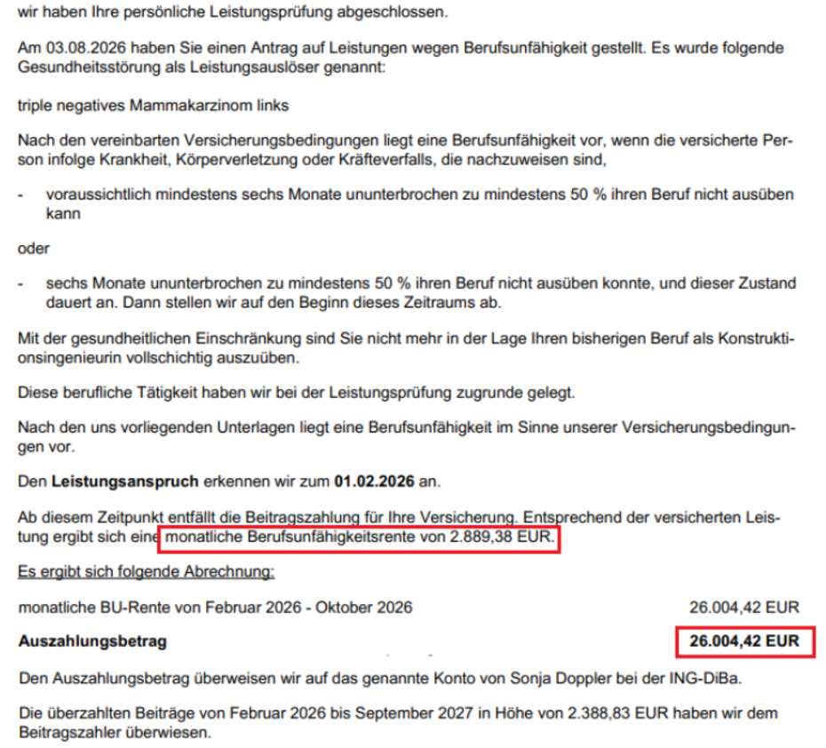 Helvetia Baloise Leistungsfall 2026 Anerkennung Berufsunfähigkeitsversicherung Helvetia Baloise Leistungsfall 2026 Anerkennung Berufsunfähigkeitsversicherung