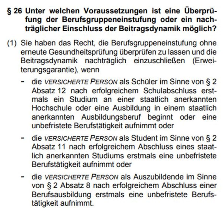 Berufswechselrecht Bayerische Schüler Berufsunfähigkeitversicherung