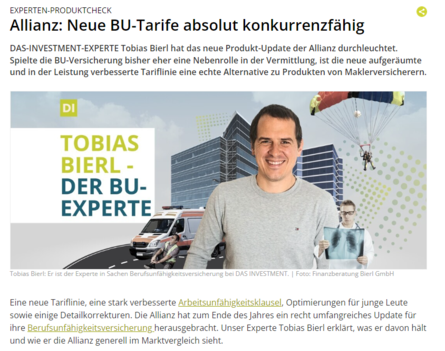 Statement Tobias Bierl Allianz BU Update Das Investment