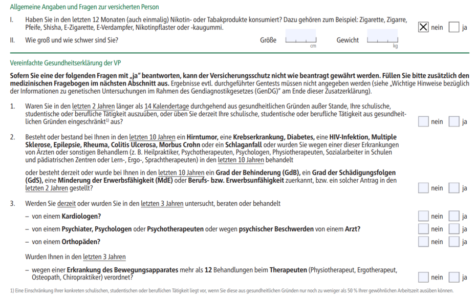 Basisrente HDI mit Berufsunfähigkeitsversicherung HDI verkürzte Gesundheitsfragen Basisrente HDI mit Berufsunfähigkeitsversicherung HDI verkürzte Gesundheitsfragen