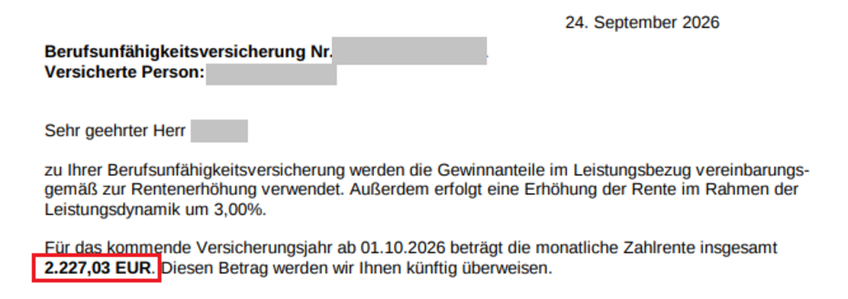Bestätigte Berufsunfähigkeit nach Arbeitsunfähigkeit Hannoversche Bestätigte Berufsunfähigkeit nach Arbeitsunfähigkeit Hannoversche