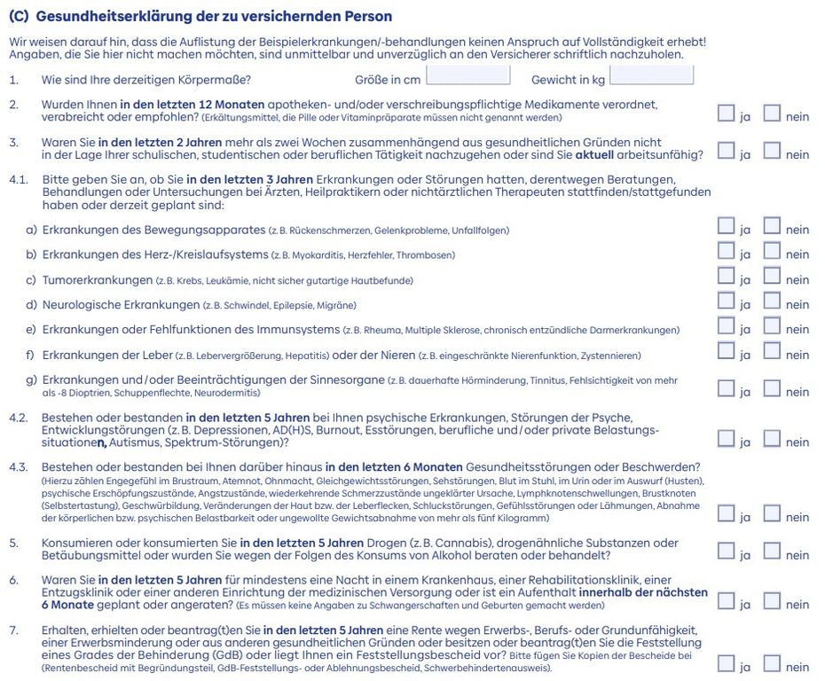 Verkürzte Gesundheisfragen Helvetia Aktion Berufsunfähigkeitsversicherung Verkürzte Gesundheisfragen Helvetia Aktion Berufsunfähigkeitsversicherung