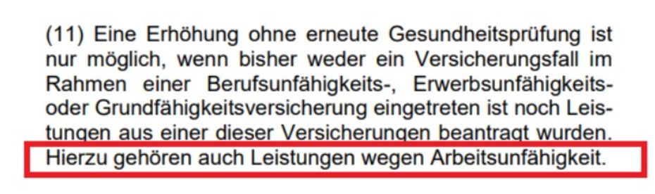 AU-Leistung entfällt Nachversicherung Volkswohl Bund Berufsunfähigkeitsversicherung AU-Leistung entfällt Nachversicherung Volkswohl Bund Berufsunfähigkeitsversicherung