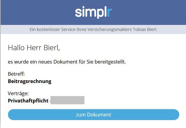 simplr Einspielung der Dokumente in Echtzeit