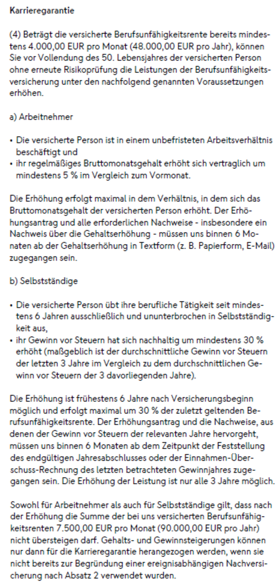 Karrieregarantie Nürnberger Berufsunfähigkeitsversicherung 2026